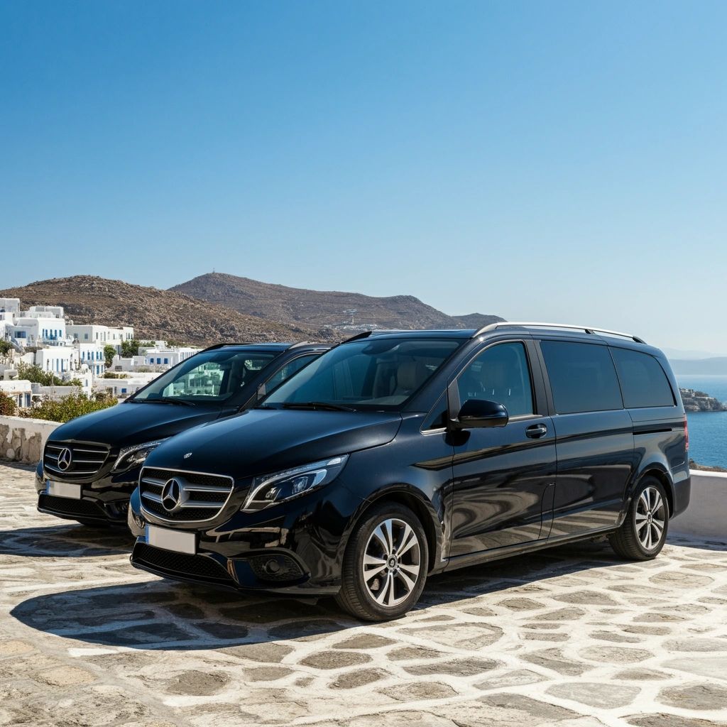 Santorini airport transfer Luxury vehicle for Santorini airport transfer
