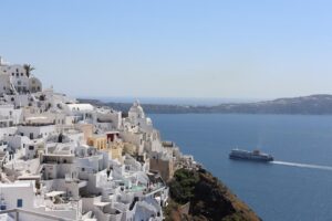 Discovering hidden gems of Fira on a guided walking tour in Santorini
